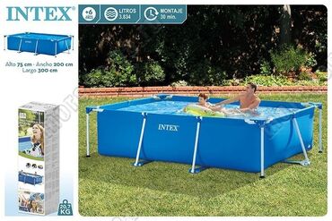всё для отдыха: Прямоугольный каркасный бассейн Intex, предназначенный для установки
