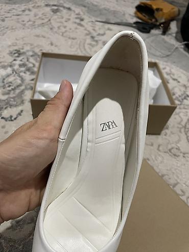 надо делать: Туфли, 37.5, 38, Zara, Б/у, цвет - Белый, Самовывоз — 5