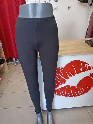 Leggings, Bike shorts: XL (EU 42), 3XL (EU 46), 2XL (EU 44), Cotton, color - Grey, Single-colored