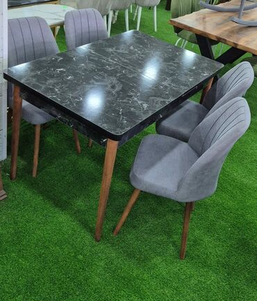 Masa və oturacaq dəstləri: Mətbəx üçün, Yeni, Açılan, Dördbucaq masa, 4 stul — 7