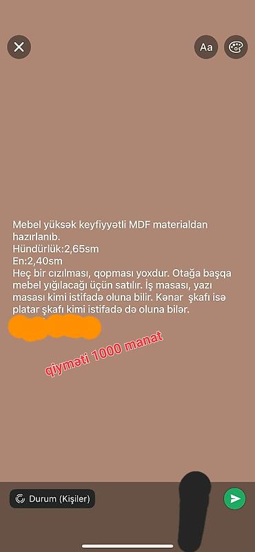 ofis mebelleri kreditle: Modul iş və saxlama dəsti – iş masası + dolab sistemi - Kompozisiya — 4