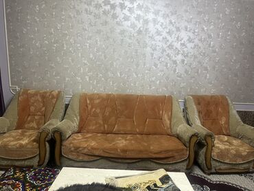 мебель бишкек столы и стулья фото цены: Комплект мягкой мебели, цвет - Оранжевый