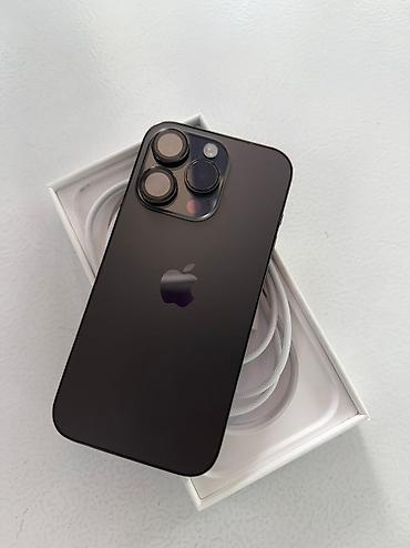 Техника и электроника: IPhone 14 Pro, Б/у, 256 ГБ, Jet Black, Защитное стекло, Чехол, Коробка, 93 % — 2