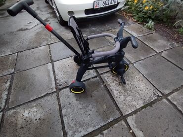 трехколесный велосипед с надувными колесами: Складной детский трехколесный велосипед-трансформер с родительской