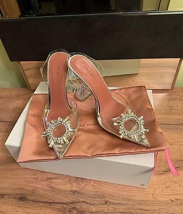 tufliler: Amina Muaddi “Begum Glass” mules - Model: Begum Glass, PVC + kristal — 3