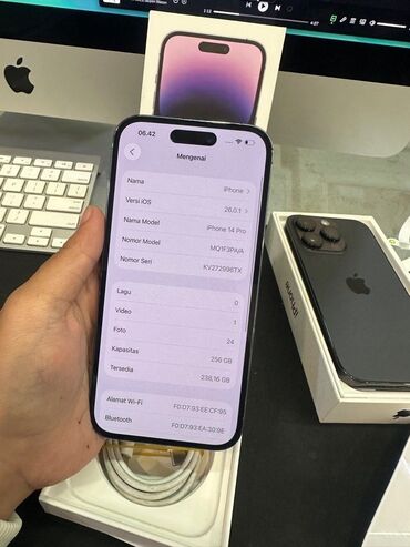 ayfon saat seria 9: IPhone 14 Pro, 256 GB, Deep Purple, Face ID