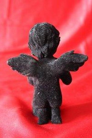 Figure: STARA FIGURA CRNI ANĐEO, GIPS I PLIŠ, RARITET | Stara drvena figura — 13