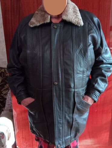 кожаный куртки мужской: Куртка XL (EU 42), цвет - Коричневый