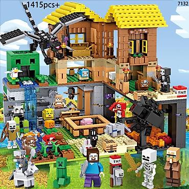 Оюнчуктар: Конструктор Minecraft Большая деревня 3 варианты сборки Построй дом — 1