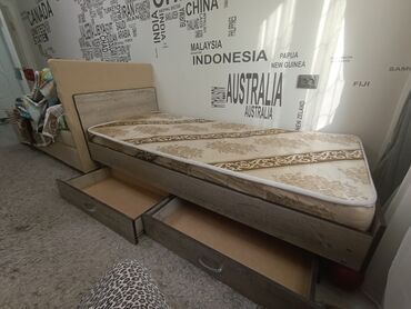 скупка кровати: Односпальная кровать, Б/у, С матрасом, длина - 200 см