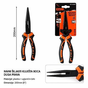 KMT Nikl višenamenski špicasta klešta 200 mm - Tip: ravna, duga