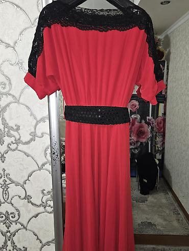 Вечерние платья: Вечернее платье, А-силуэт, Длинная модель, Шифон, С рукавами, Стразы, M — 9