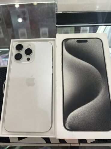 компьютер apple: IPhone 15 Pro Max, Б/у, 512 ГБ, White Titanium, Коробка, 88 %