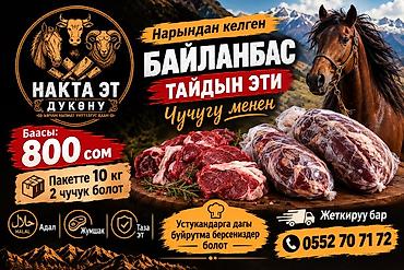 Эт азыктары: Байланбас Тайдын эти Чучугу менен 10 кг 2 чучук болот Устукандарга — 1