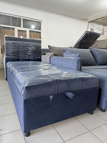 Односпальные кровати: Кровать Односпальные кровати высокого качество паралон Россия ткань — 4