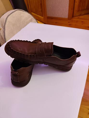 smok pen: Kişi mokasinləri – qəhvəyi rəng - Model: slip-on mokasin, klassik — 5