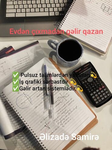 Сфера образования: Evdən çıxmadan gəlir qazandıran onlayn imkan Təsvir: - Pulsuz