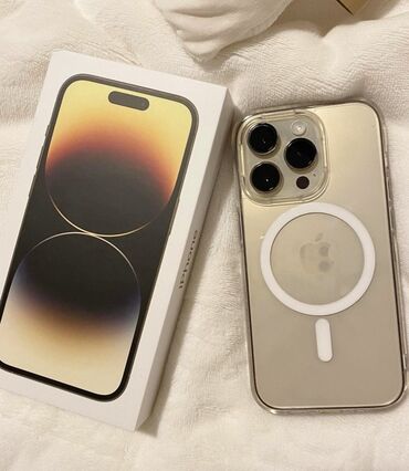 Apple iPhone: IPhone 14 Pro, 128 GB, Qızılı, Simsiz şarj, Face ID