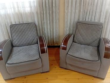 iwdemiw divanlar: Qonaq otağı dəsti – divan + 2 kreslo - Rəng: boz - Material: yumşaq — 2