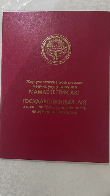 жер чолпон ата: 10 соток, Сатып алуу-сатуу келишими, Кызыл китеп, Техпаспорт