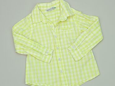 żółta bluzka z długim rękawem: Koszula 1.5-2 lat, stan - Bardzo dobry, wzór - Kratka, kolor - Żółty