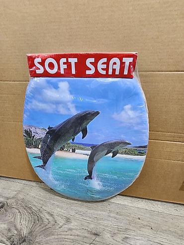Мягкое сиденье для унитаза Soft Seat с принтом «Дельфины». - Тип