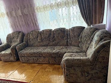 kreditle künc divanlar: Künc divan dəsti - Tərkibi: 1 böyük künc divan + 2 ədəd geniş kreslo — 1