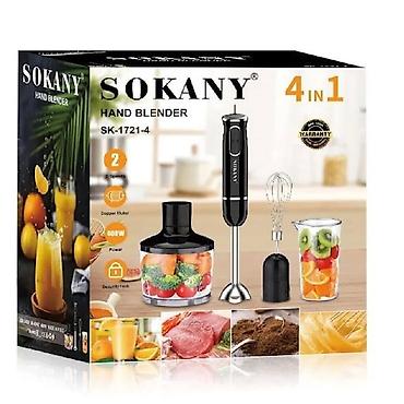Блендеры: №: 1883 Məhsulun adı: Blender Sokany SK1721-4, 0.5 l, Qara Brend — 2