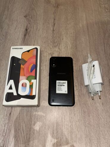 Samsung: Samsung Galaxy A01, 16 GB, rəng - Qara, Zəmanət, İki sim kartlı