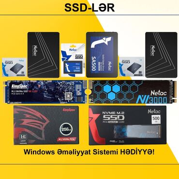 SSD diskləri: SSD-lər” ⭐2.5 SSD 128GB Netac (Yeni) - 40 AZN ⭐2.5 SSD 128GB Netac — 1