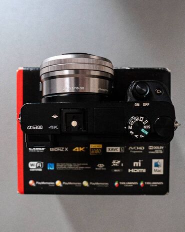 foto studiya: Sony a6300 + 16-50mm 24 megapixel sensor 4K çəkiliş 11fps Tam işlək