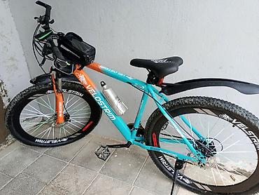 İdman velosipedləri: Velostrim dağ velosipedi - Çərçivə: yüngül alaşımlı, turkuaz-narıncı — 1