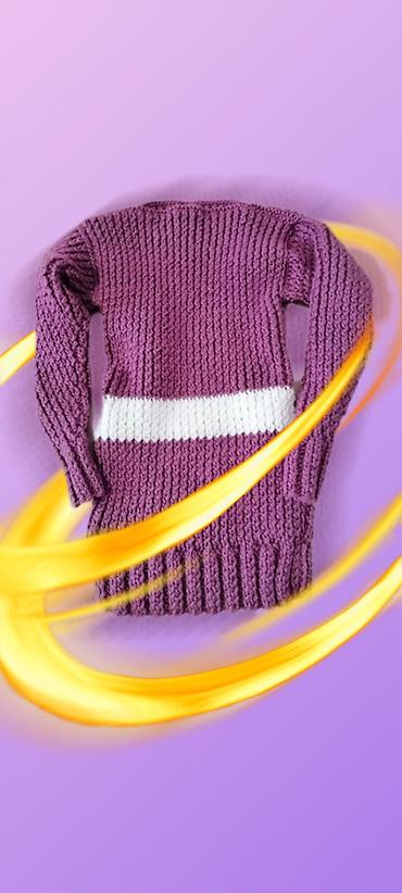 Džemperi, kardigani: Džemper vel L ručno pleteni. Obim grudi 64 cm, dužina 67 cm, od — 1