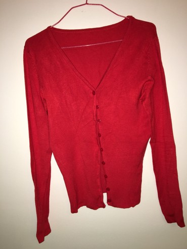 Women's Sweaters, Cardigans: Buckle, Single-colored