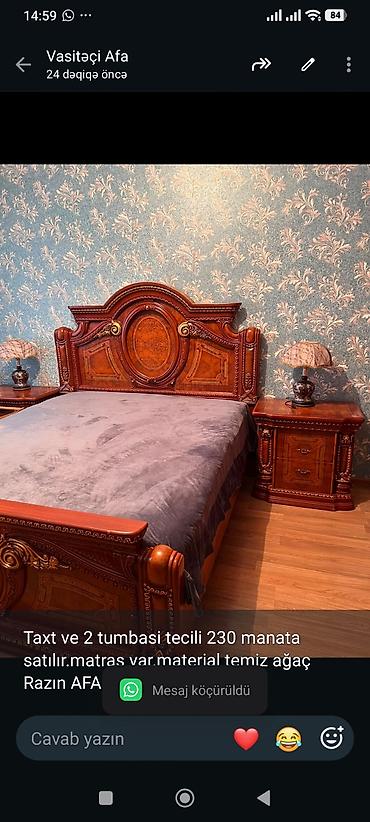 Taxt ve 2 tumbasi tecili 230 manata satılır.matras var.material temiz