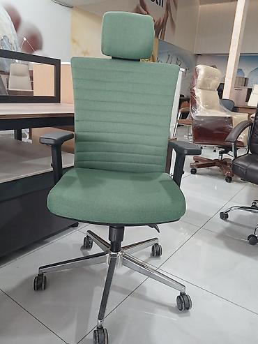 təzə mebellər: Ofis kresloları – müxtəlif modellər - Direktor tipi dəri kreslo (tünd — 4