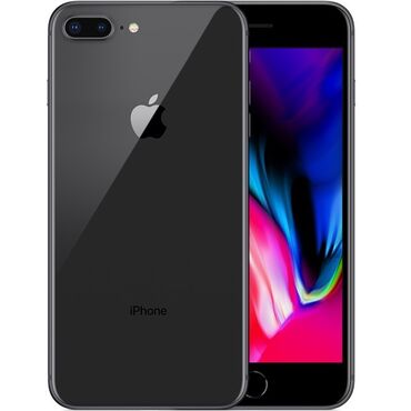 Apple iPhone: IPhone 8 Plus, Б/у, 64 ГБ, Черный, Защитное стекло, 100 %