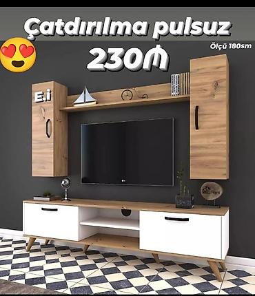 TV altlığı: Yeni, Düz TV altlığı, Polkalı, Laminat — 1