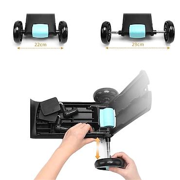 scooter uşaq ucun: 3 fərqli formada işlədilən uşaq scooteri. Təkərlərin sayı: 3 — 5