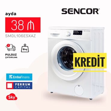 Soyuducular: Paltaryuyan maşın 6 kq, Yeni, Avtomat, Qurutma var, Kredit var, Pulsuz çatdırılma