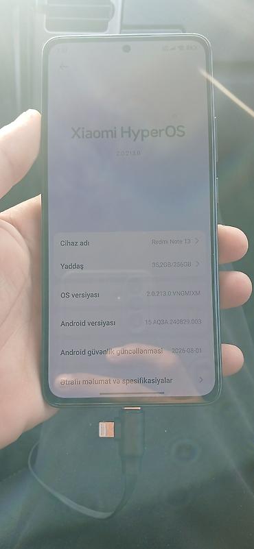 Redmi Note 13, 256 GB, rəng - Qara, Zəmanət, Sensor, Barmaq izi