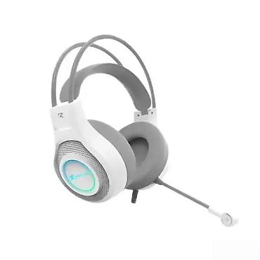 Zvučnici, slušalice i mikrofoni: Gaming slušalice sa mikrofonom – bela/siva - Preko-uvešne slušalice — 1