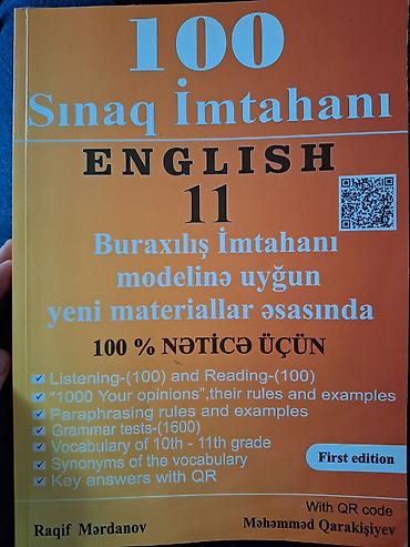 Testlər: 100 Sınaq İmtahanı – English 11(First edition) *Səliqəli ve təmizdir* — 1
