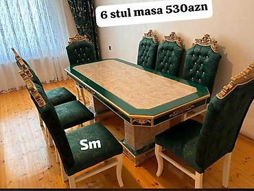 Masa və oturacaq dəstləri: Mətbəx üçün, Yeni, Açılmayan, Dördbucaq masa, 4 stul — 26