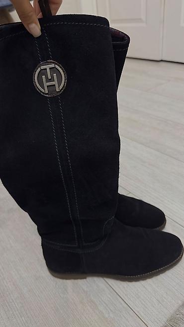 Сапоги: Сапоги, 36, Tommy Hilfiger, Б/у, цвет - Синий, Самовывоз — 1