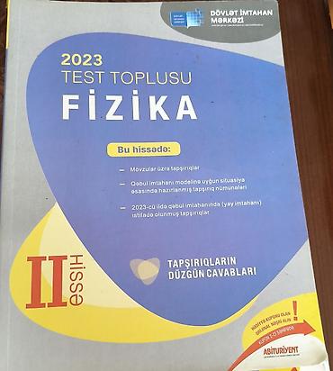 физика: 2023 Test Toplusu – Fizika (Hissə II) Dövlət İmtahan Mərkəzinin — 1