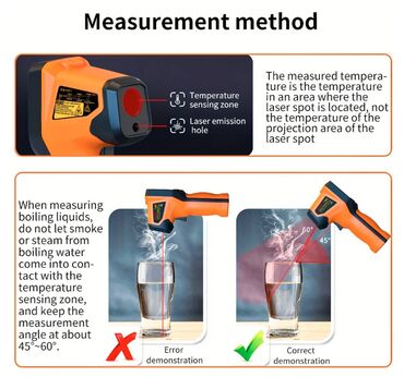 Ostali alati i mašine: Nov bezkontaktni industrijski laserski merač temperature sa LCD na lalafo.rs — 6 Ostali alati i mašine: Nov bezkontaktni industrijski laserski merač temperature sa LCD — 6