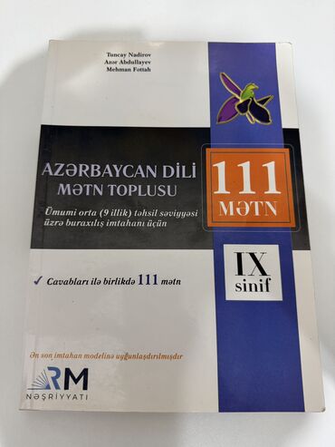 Тесты: RM nəşriyyatı Azərbaycan dili 9 cu sinif 111 mətn. İşlənməmiş yeni