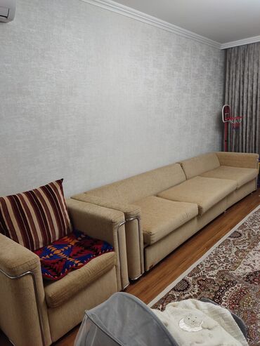 диван цена: Угловой диван, цвет - Бежевый