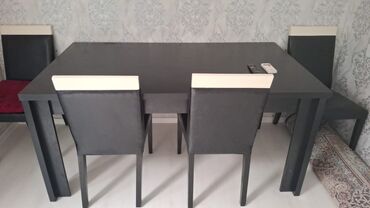 Masa və oturacaq dəstləri: Qonaq otağı üçün, İşlənmiş, Açılan, Kvadrat masa, 4 stul